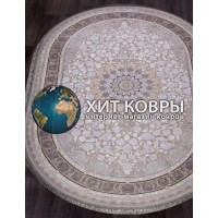 Иранский ковер Shahname 1200 255 Светло-серый овал